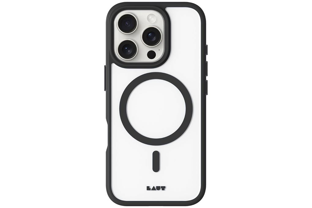 Ốp lưng MagSafe iPhone 16 Pro Nhựa cứng viền dẻo LAUT PROTECT Màu Đen