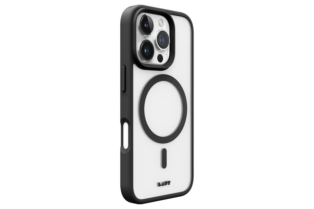 Ốp lưng MagSafe iPhone 16 Pro Nhựa cứng viền dẻo LAUT PROTECT Màu Đen