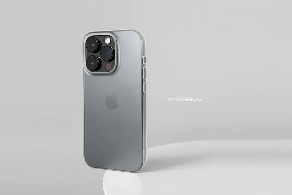 Ốp lưng iPhone 16 Pro Max nhựa cứng Mipow Slim SL16D Màu Trắng