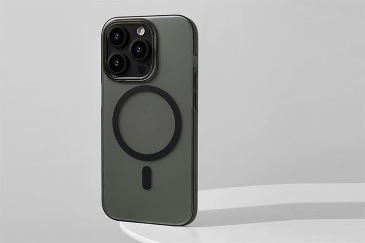 Ốp lưng MagSafe iPhone 16 Pro Max nhựa cứng Mipow Slim SM16D Màu Đen