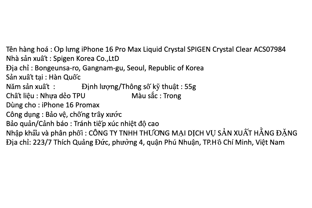 Ốp lưng iPhone 16 Pro Max Nhựa TPU SPIGEN Liquid Crystal ACS07984 - 4