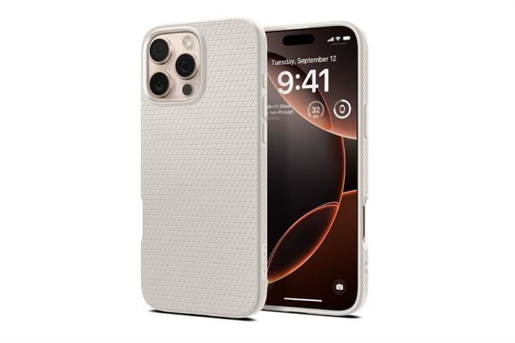 Ốp lưng iPhone 16 Pro Max nhựa dẻo SPIGEN Liquid Air ACS07991 Chính hãng Màu Kem
