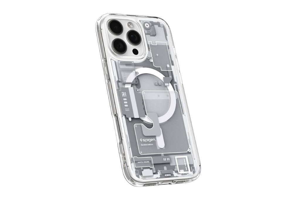 Ốp lưng MagSafe iPhone 16 Pro Max nhựa cứng viền dẻo SPIGEN Ultra Hybrid MagFit Zero One Màu Trắng