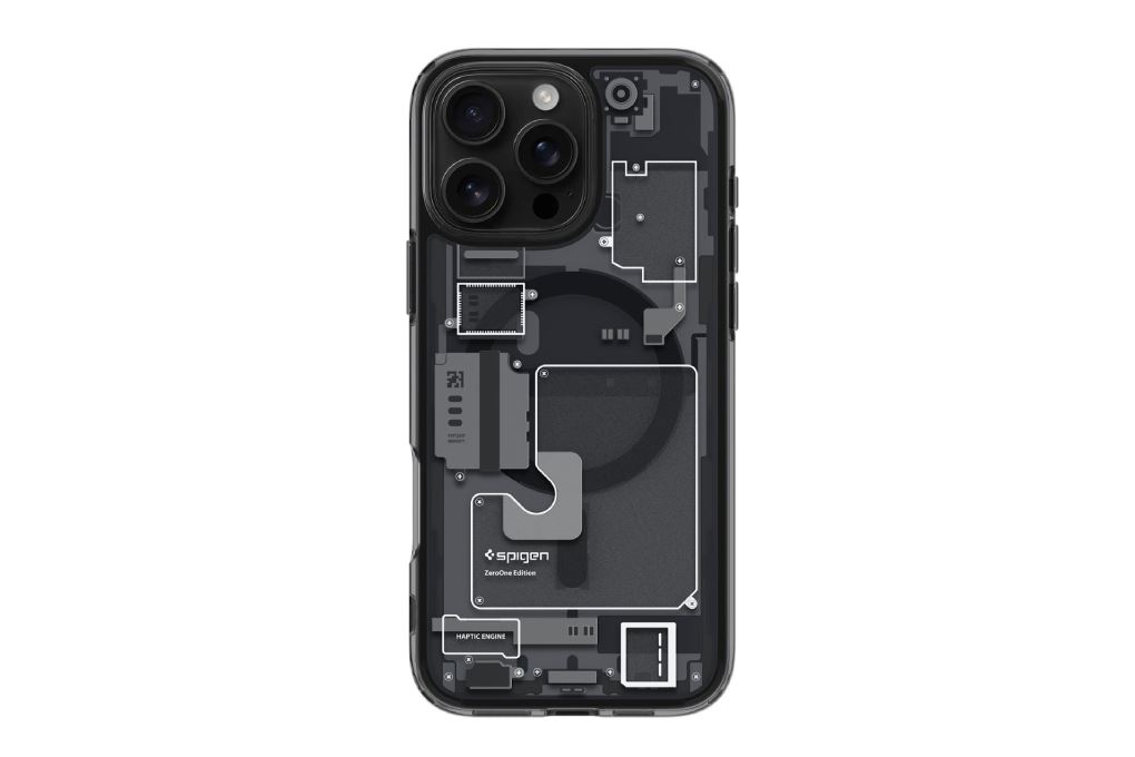 Ốp lưng MagSafe iPhone 16 Pro Max nhựa cứng viền dẻo SPIGEN Ultra Hybrid MagFit Zero One Màu Đen