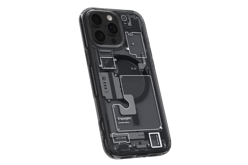 Ốp lưng MagSafe iPhone 16 Pro Max nhựa cứng viền dẻo SPIGEN Ultra Hybrid MagFit Zero One Màu Đen