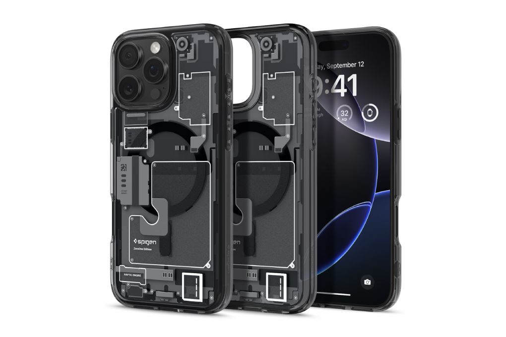 Ốp lưng MagSafe iPhone 16 Pro Max nhựa cứng viền dẻo SPIGEN Ultra Hybrid MagFit Zero One Màu Đen