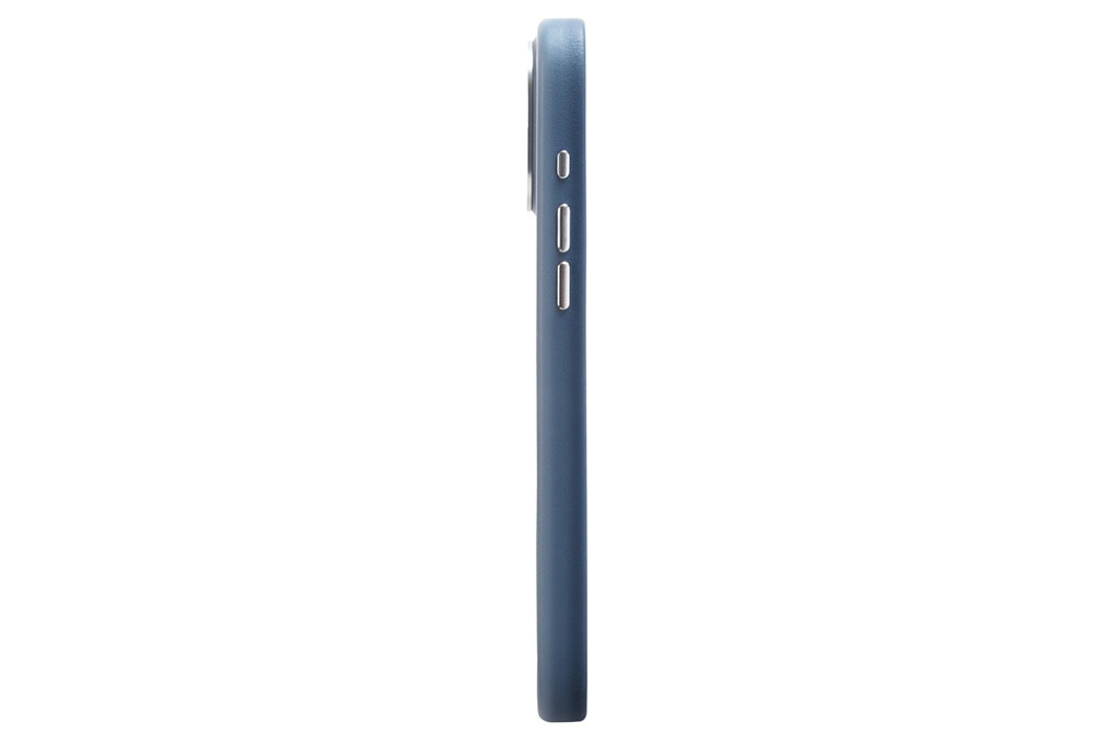Ốp lưng MagSafe iPhone 15 Pro Da PU Alu UNIQ COEHL MAGNETIC CHARGING MUSE Màu Xanh Dương