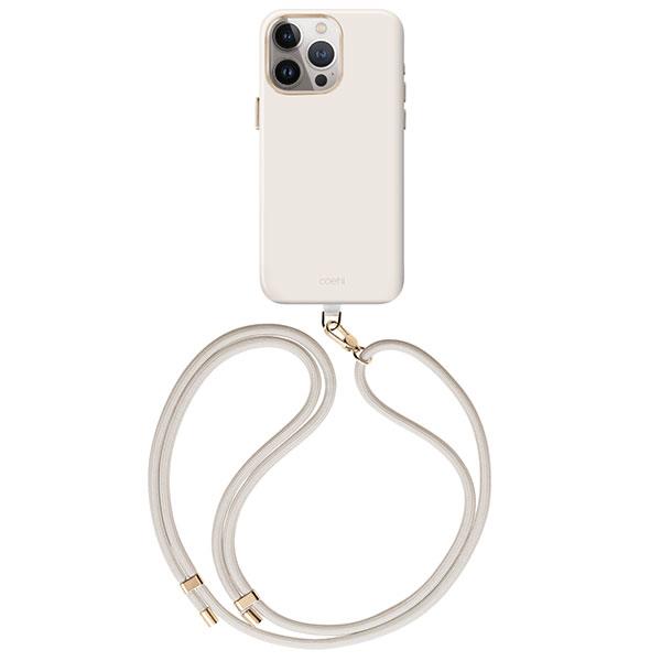 Ốp lưng MagSafe iPhone 15 Pro Liquid Silicone Alu UNIQ COEHL MAGNETIC CHARGING CREME