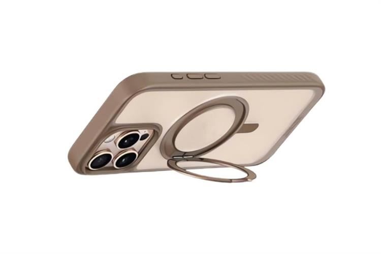 Ốp lưng iPhone 16 Pro Max MagGo Magnetic 360° Nhựa cứng viền dẻo Anker Ring Stand B2B_A90H1 Màu Cam