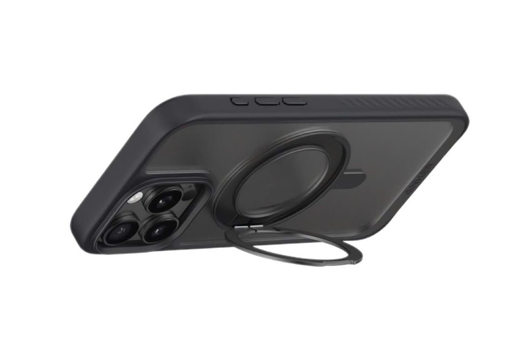 Ốp lưng iPhone 16 Pro Max MagGo Magnetic 360° Nhựa cứng viền dẻo Anker Ring Stand B2B_A90H1 Màu Đen