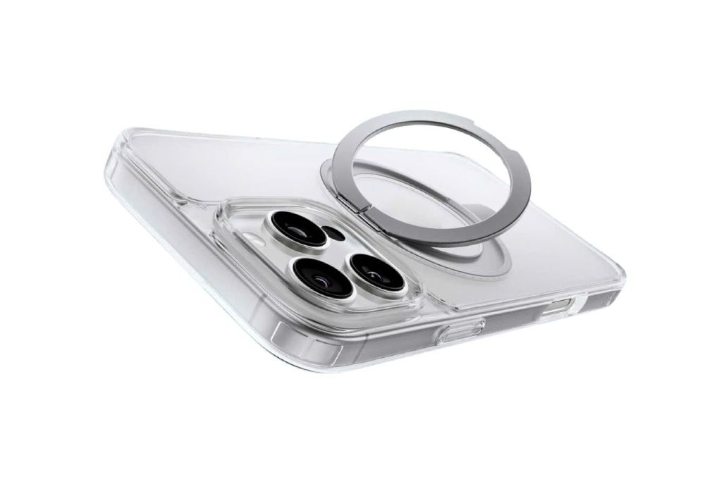 Ốp lưng iPhone 16 Pro Max MagGo Magnetic 360° Nhựa cứng viền dẻo Anker Ring Stand B2B_A90H1 Màu Trắng