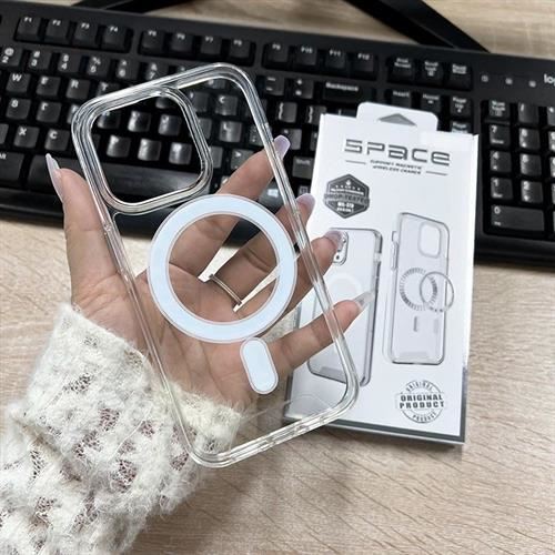 Ốp lưng MagSafe iPhone 16 Pro Max nhựa cứng MG-002 Màu Trắng