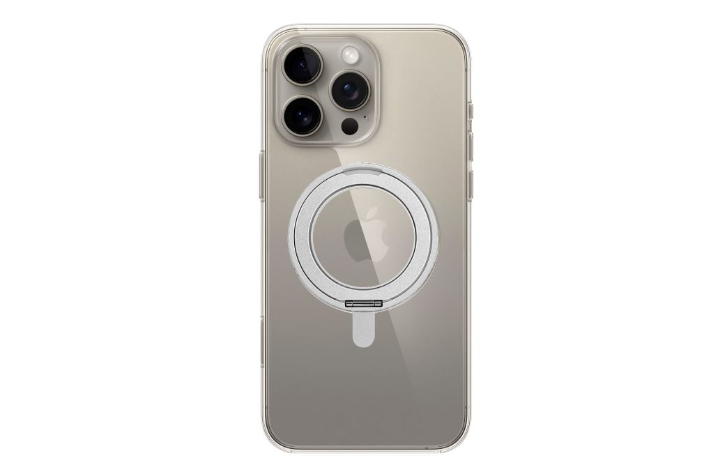 Ốp lưng MagSafe iPhone 16 Pro Max Nhựa cứng viền dẻo 360 Rotating Jincase KL6501x Màu Trắng