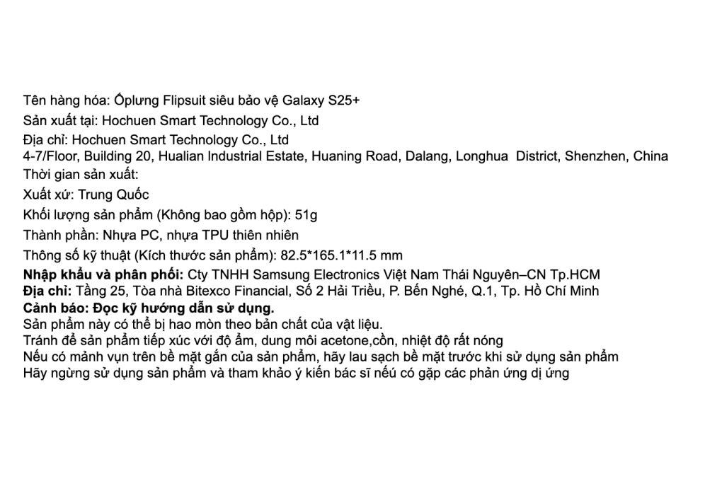Ốp lưng Galaxy S25+ Flipsuit Nhựa PC TPU Samsung Chính hãng Màu Đen