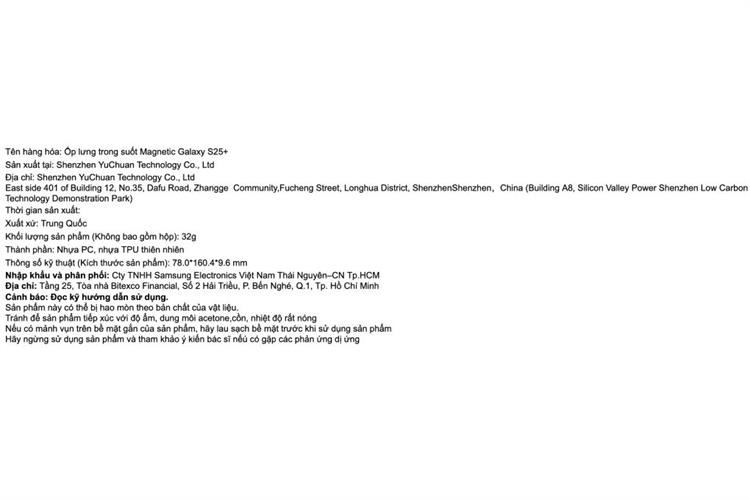 Ốp lưng Galaxy S25+ Nhựa PC TPU Samsung Magnetic Chính hãng Màu Trắng