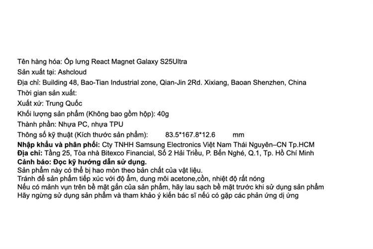 Ốp lưng Galaxy S25 Ultra nhựa PC TPU Samsung x Otterbox React Magnet Chính hãng Màu Trắng