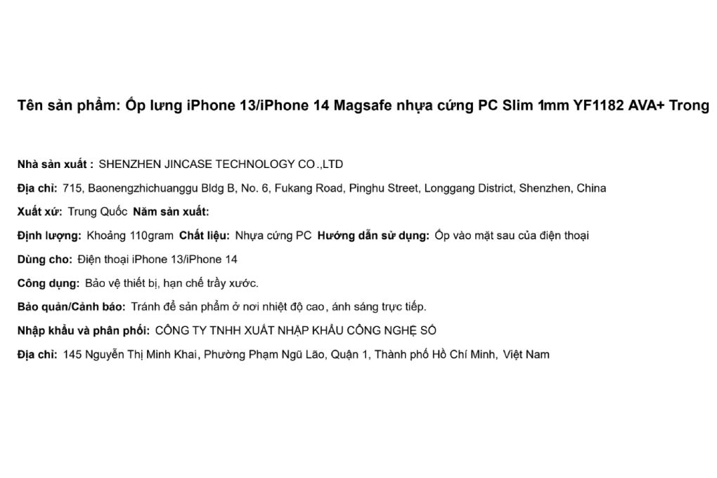 Ốp lưng MagSafe iPhone 13/iPhone 14 nhựa cứng PC Slim AVA+ 1mm YF1182 Màu Trắng