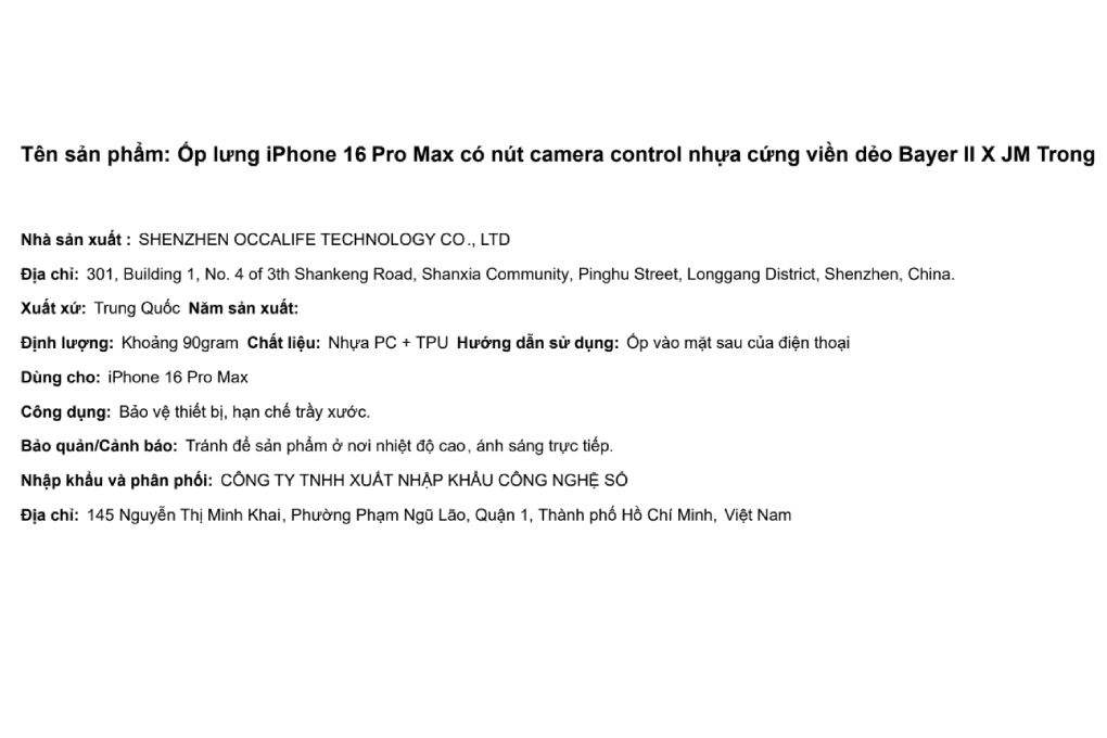Ốp lưng iPhone 16 Pro Max nhựa cứng viền dẻo JM Bayer II X - 5