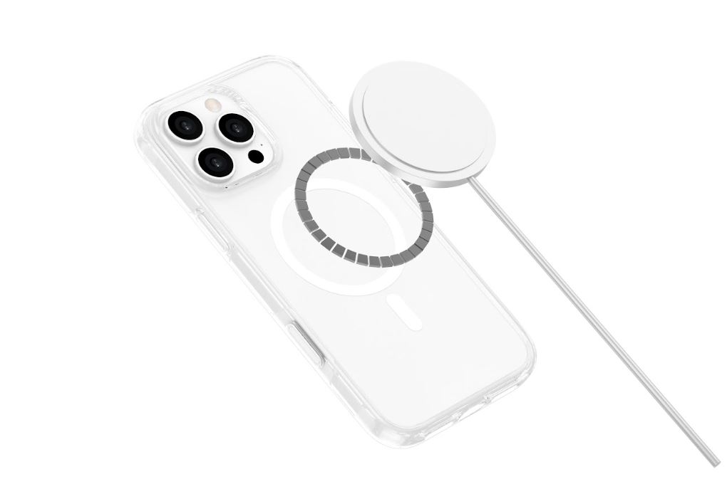 Ốp lưng MagSafe iPhone 16 Pro Max nhựa cứng viền dẻo JM Bayer II X Màu Trắng
