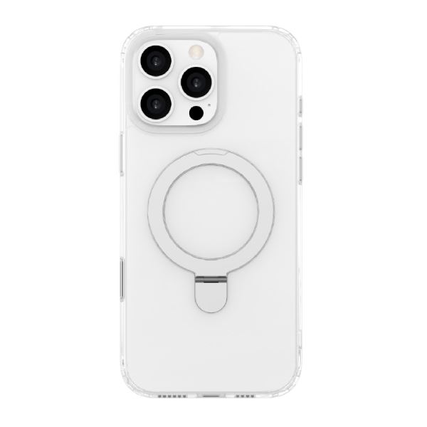 Ốp lưng MagSafe iPhone 16 Pro Max nhựa cứng viền dẻo JM Stand Dim Troy X