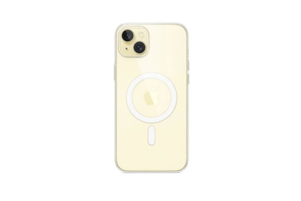Ốp lưng MagSafe iPhone 15 nhựa cứng viền dẻo Mipow Tempered Glass MGC15A-CR Màu Trắng
