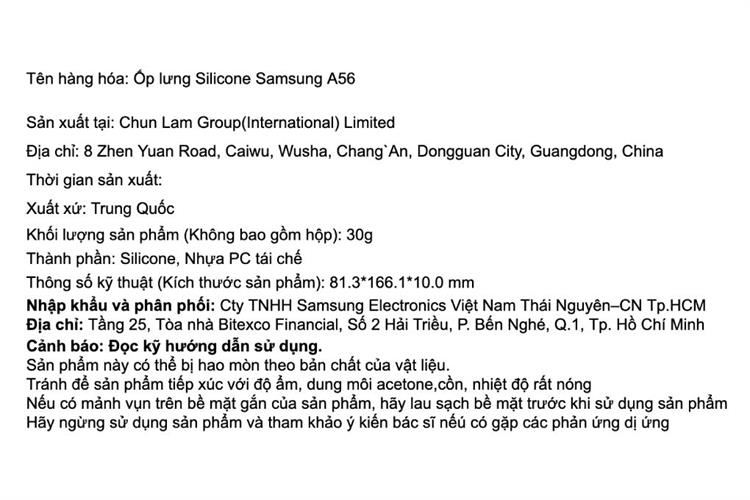 Ốp lưng Galaxy A56 Silicone PC Samsung Chính hãng Màu Xanh lá