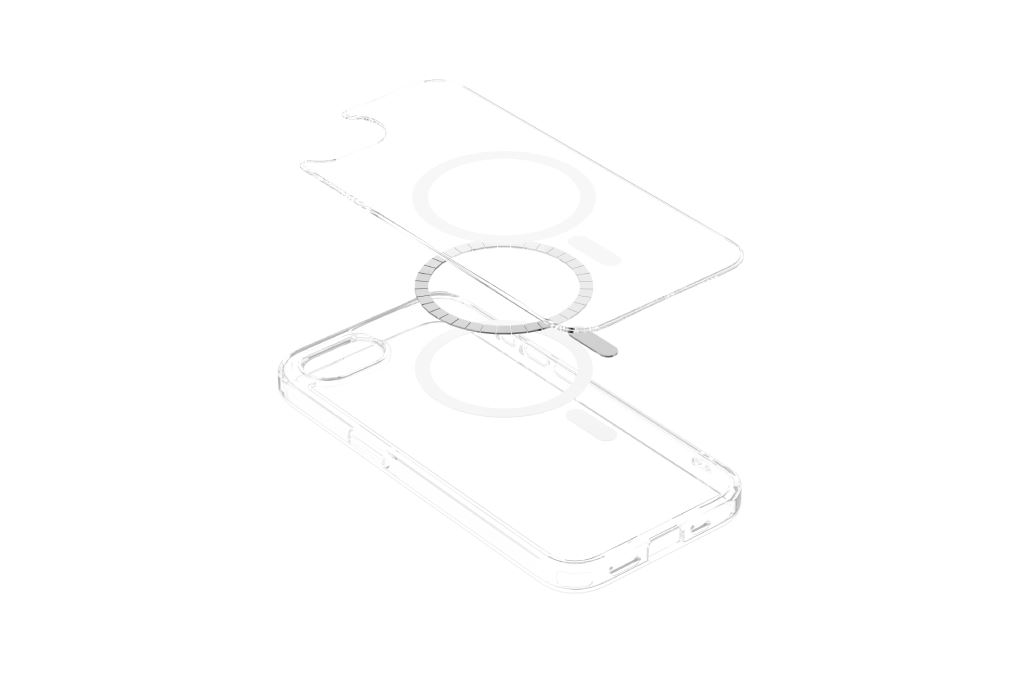 Ốp lưng MagSafe iPhone 17e/iPhone 16e PC TPU AVA+ OC Pure Pad Màu Trắng