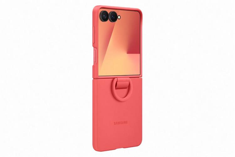 Ốp lưng Galaxy Z Flip7 kèm vòng Silicone PC SAMSUNG Chính hãng Màu đỏ