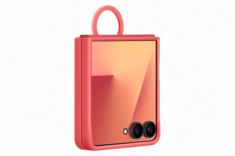 Ốp lưng Galaxy Z Flip7 kèm vòng Silicone PC SAMSUNG Chính hãng Màu đỏ