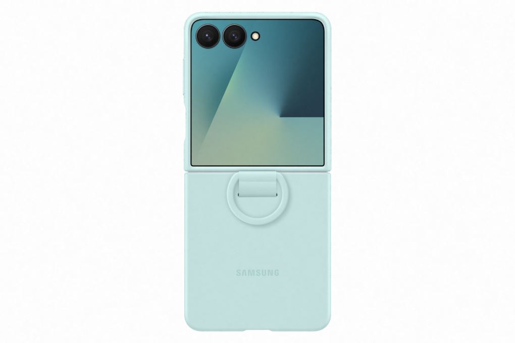 Ốp lưng Galaxy Z Flip7 kèm vòng Silicone PC SAMSUNG Chính hãng Màu Xanh mint
