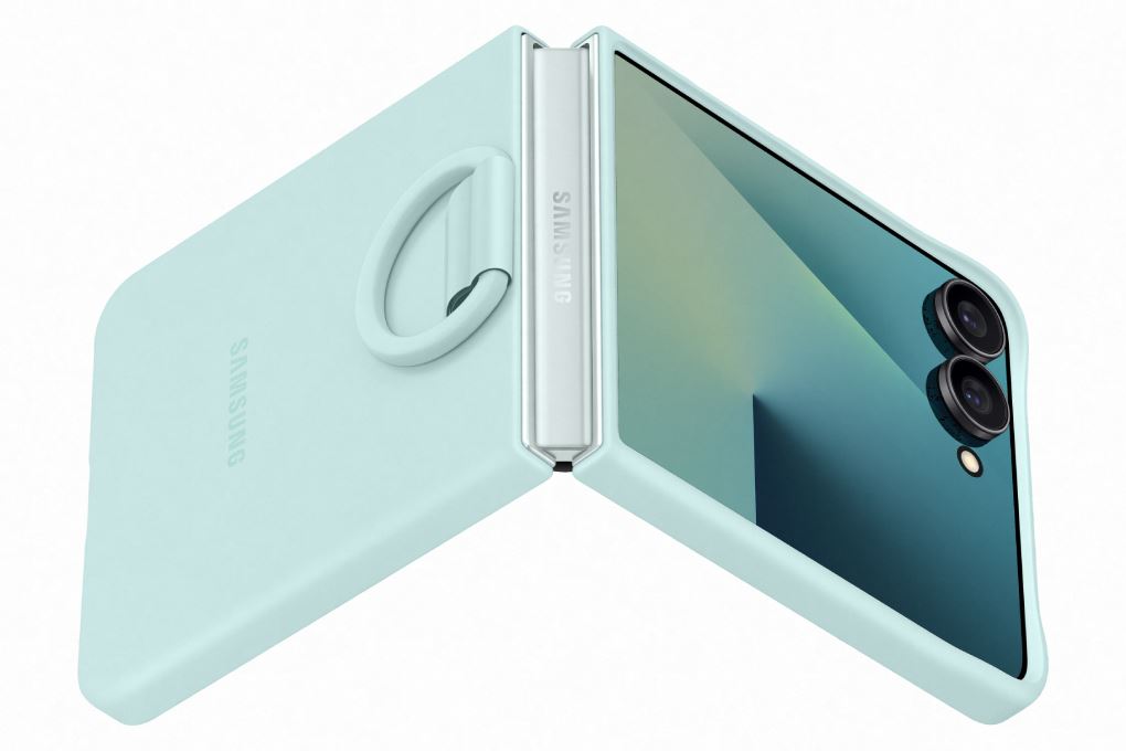 Ốp lưng Galaxy Z Flip7 kèm vòng Silicone PC SAMSUNG Chính hãng Màu Xanh mint