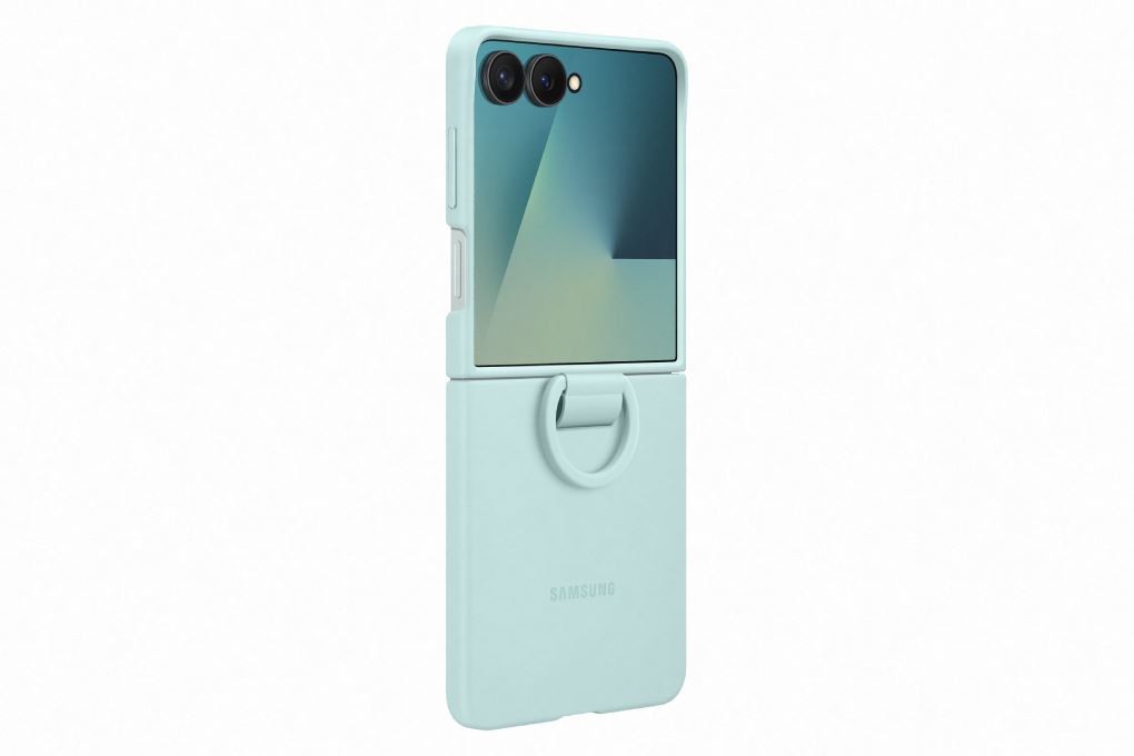 Ốp lưng Galaxy Z Flip7 kèm vòng Silicone PC SAMSUNG Chính hãng Màu Xanh mint