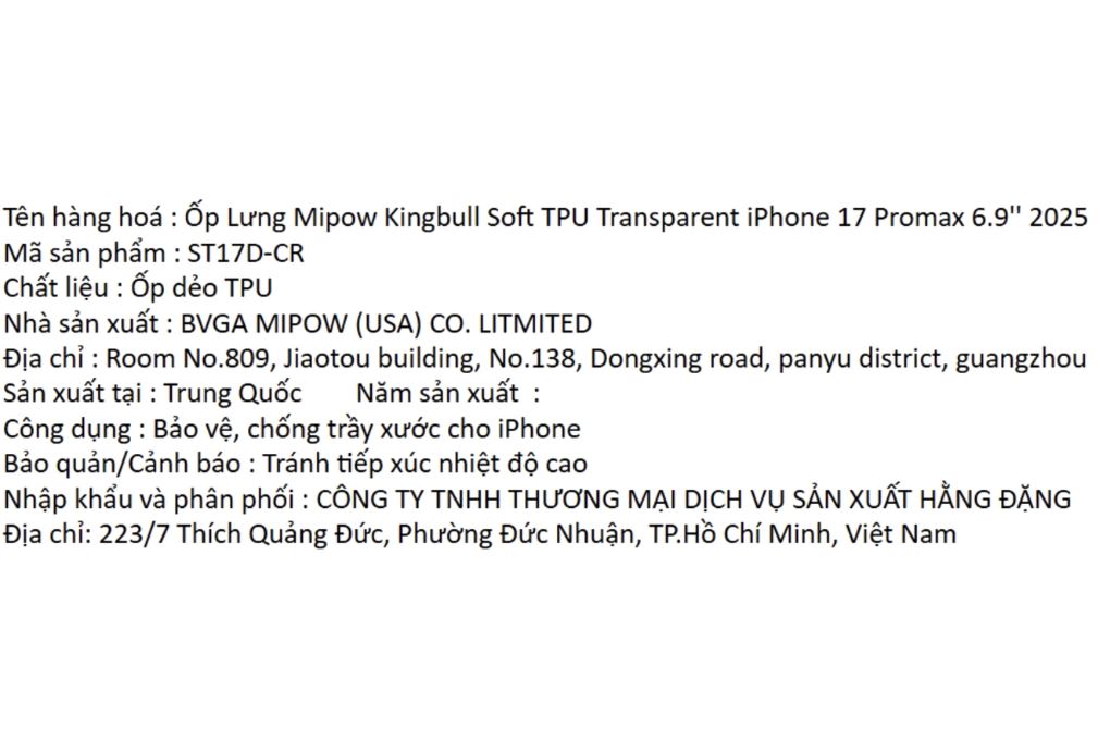 Ốp lưng iPhone 17 Pro Max TPU MIPOW ST17D-CR - 5