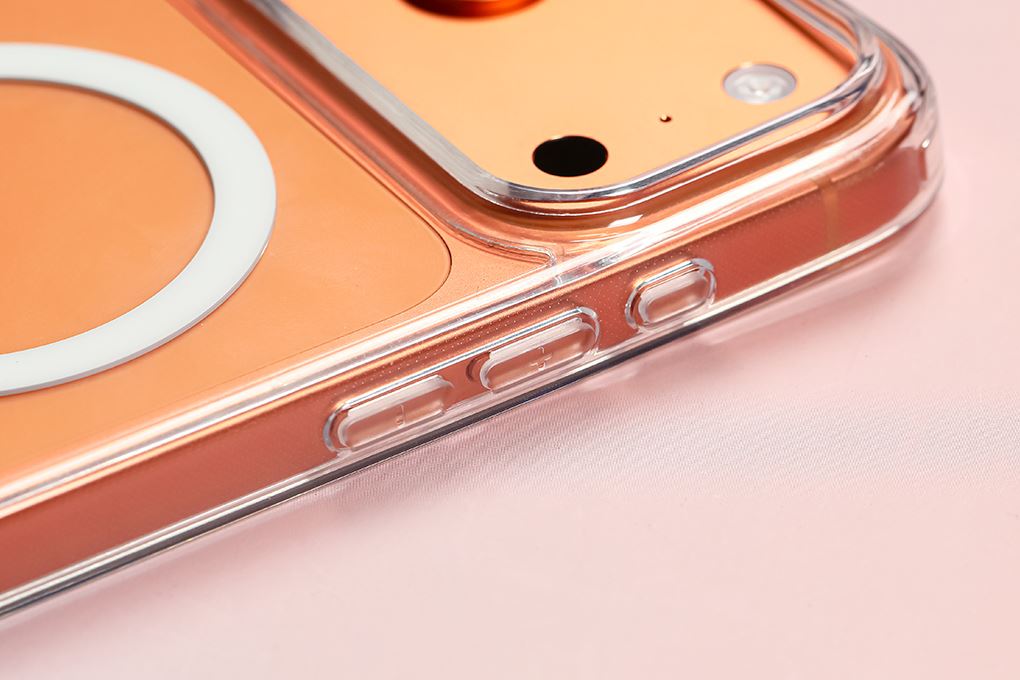 Ốp lưng MagSafe iPhone 17 Pro Max PC TPU MIPOW Tempered Glass MGC17D-CR Màu Trắng