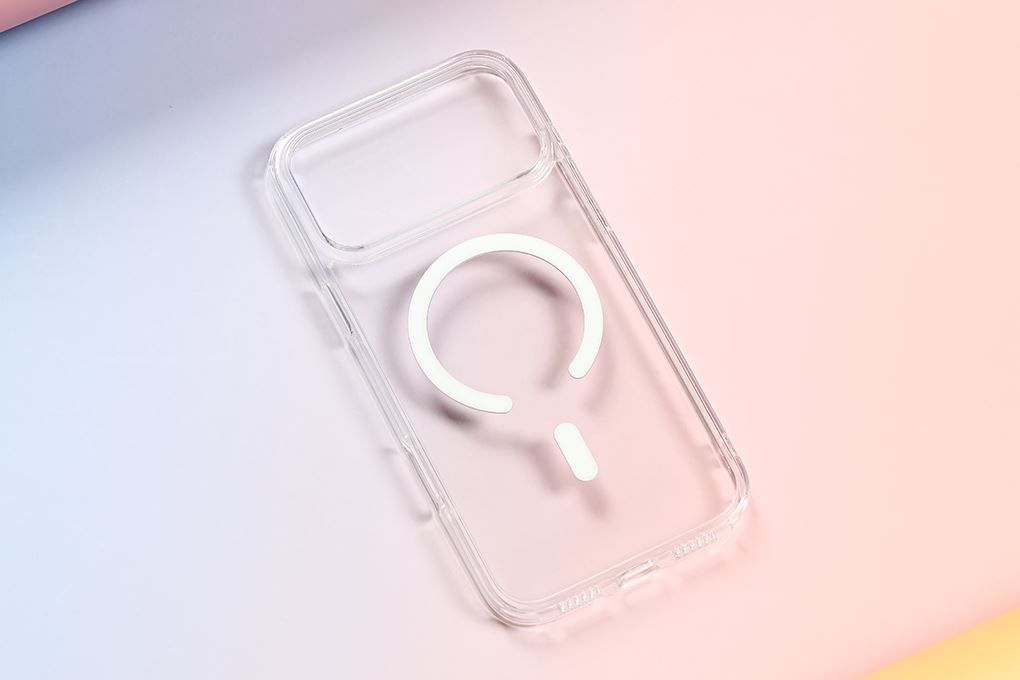 Ốp lưng MagSafe iPhone 17 Pro Max PC TPU MIPOW Tempered Glass MGC17D-CR Màu Trắng