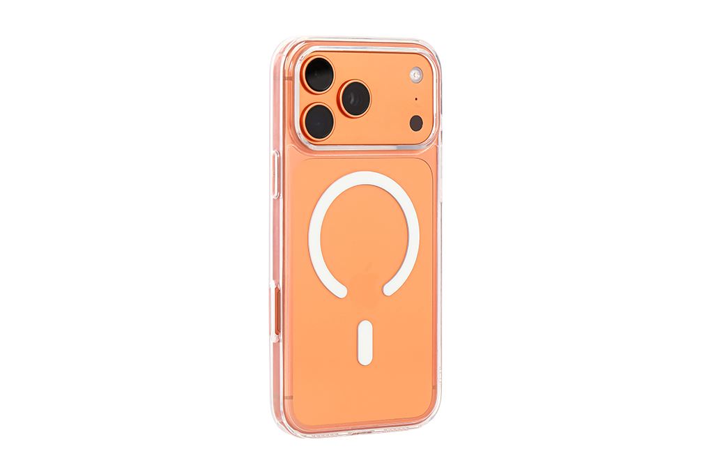 Ốp lưng MagSafe iPhone 17 Pro Max PC TPU MIPOW Tempered Glass MGC17D-CR Màu Trắng