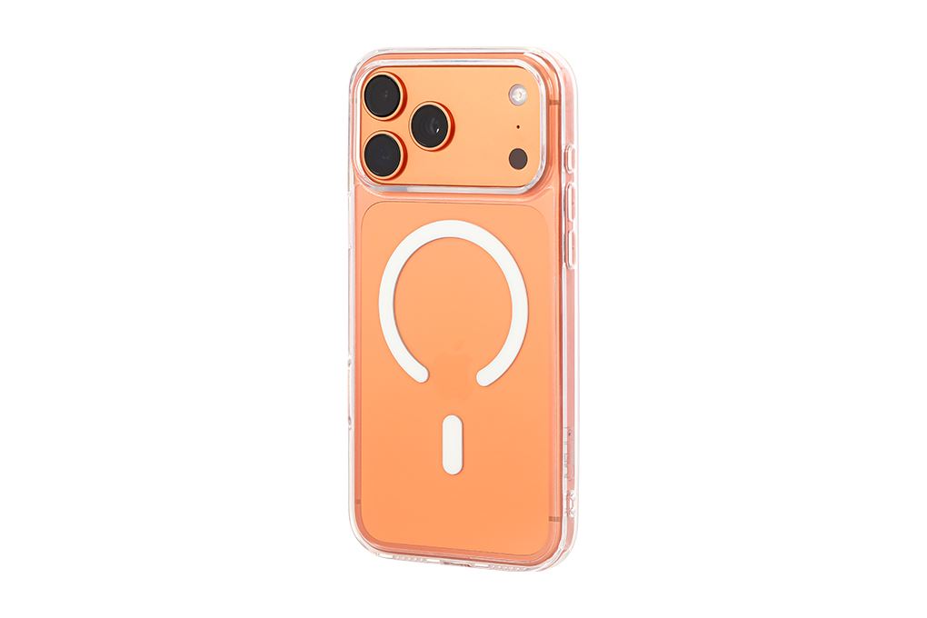 Ốp lưng MagSafe iPhone 17 Pro Max PC TPU MIPOW Tempered Glass MGC17D-CR Màu Trắng