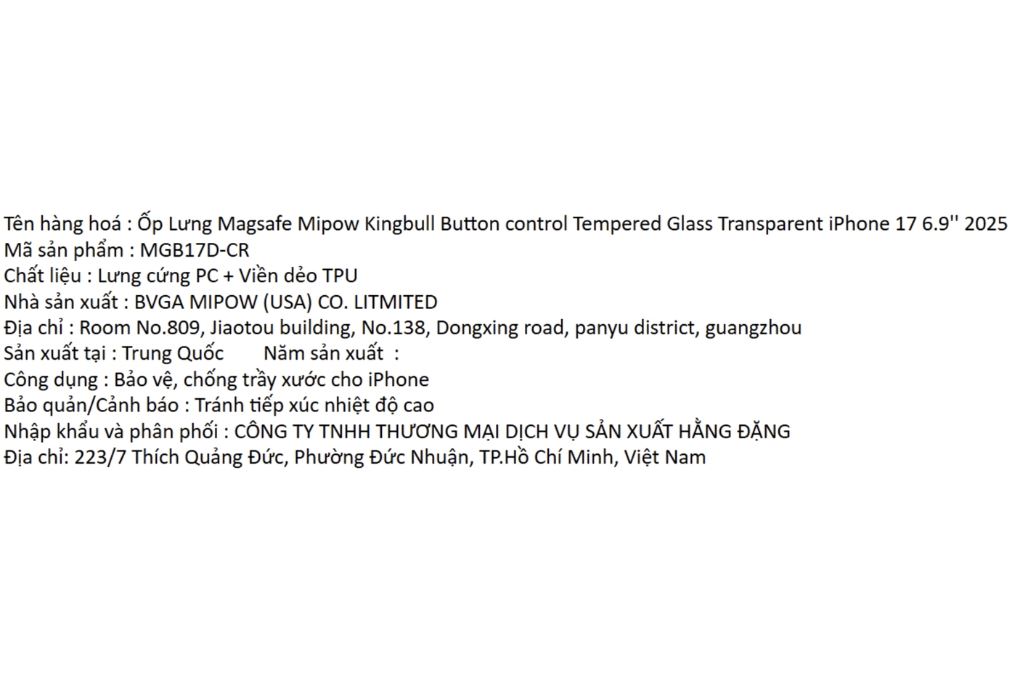 Ốp lưng MagSafe iPhone 17 Pro Max PC TPU MIPOW Tempered Glass MGB17D-CR - 13