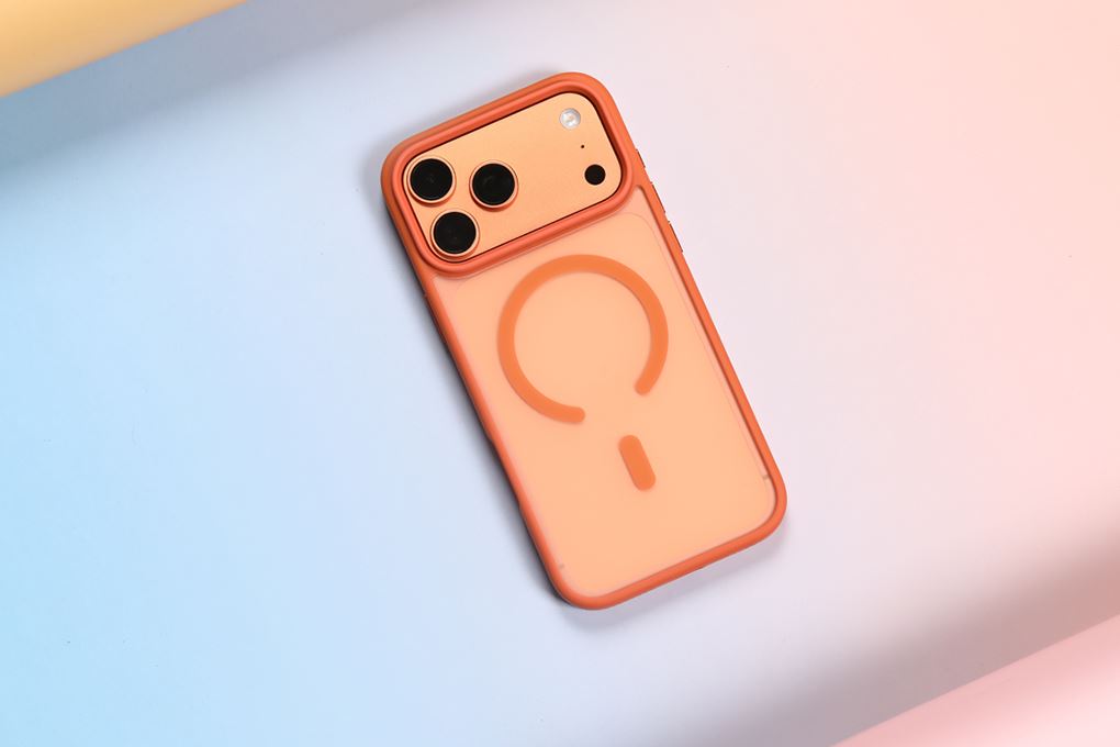 Ốp lưng MagSafe iPhone 17 Pro Max PC TPU MIPOW MATTEX MTC17D-OR Màu Cam
