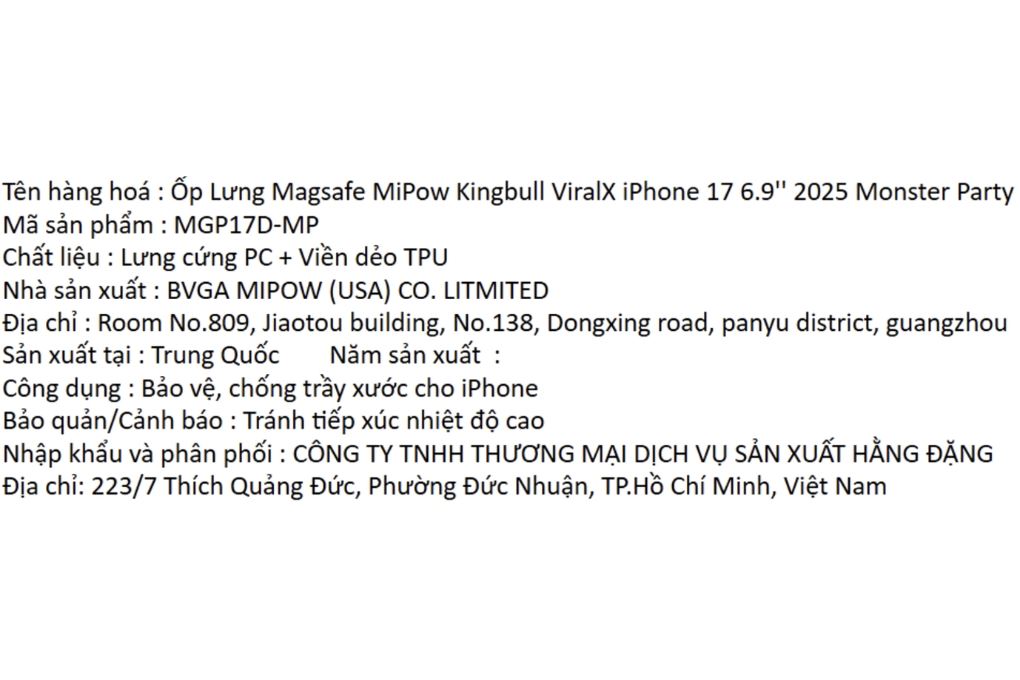 Ốp lưng MagSafe iPhone 17 Pro Max PC TPU MIPOW ViralX MGP17D-MP Màu đỏ
