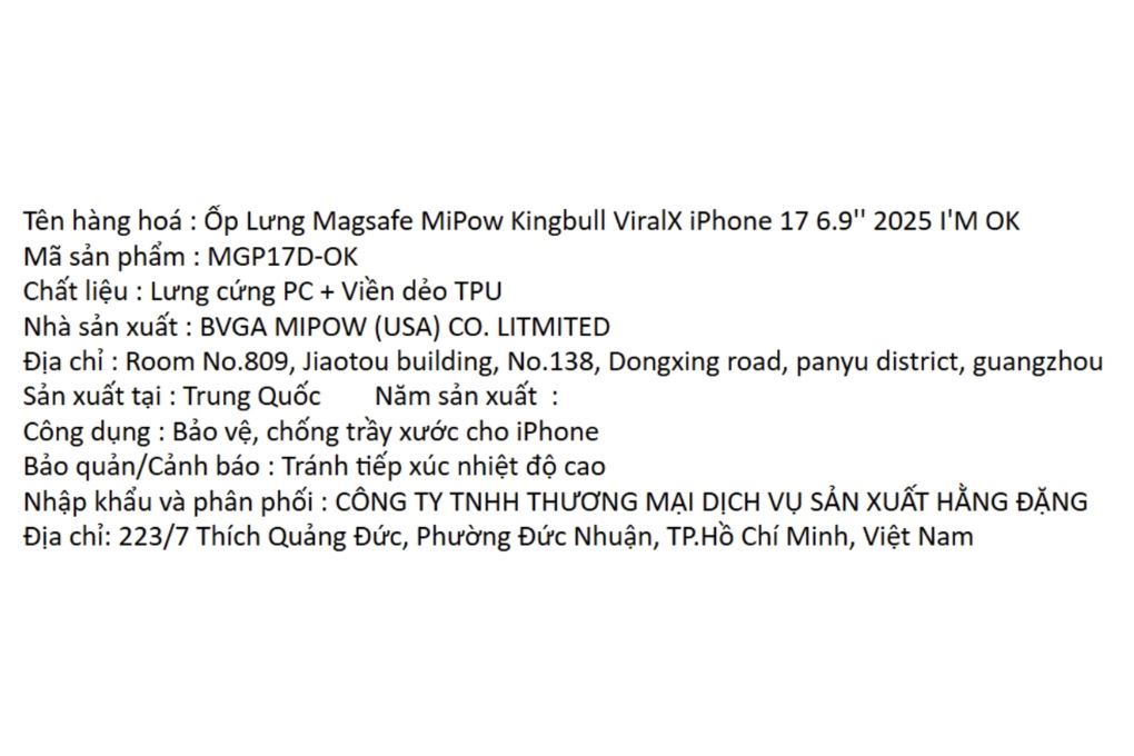 Ốp lưng MagSafe iPhone 17 Pro Max PC TPU MIPOW ViralX MGP17D-OK - 6