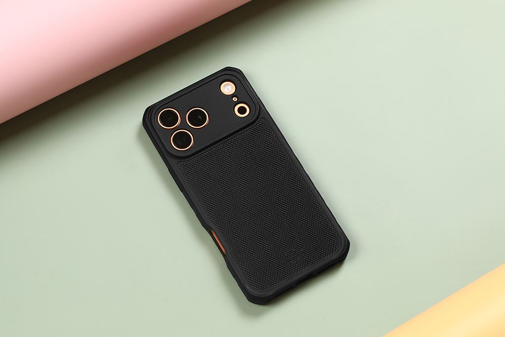 Ốp lưng iPhone 17 Pro Max Nylon PC TPU ITSKINS Hybrid R Màu Đen