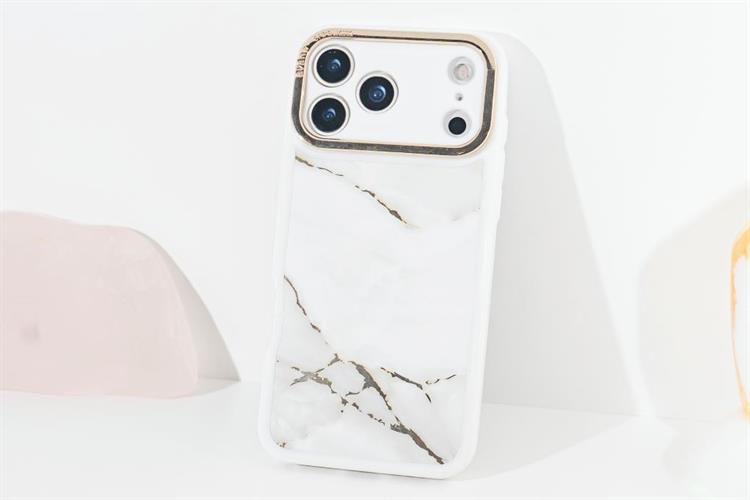 Ốp lưng MagSafe iPhone 17 Pro Max PC TPU AVANA Marbly Màu Trắng