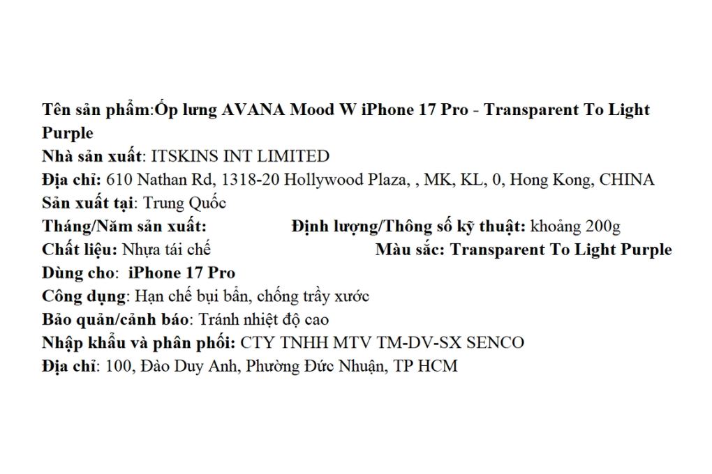 Ốp lưng MagSafe iPhone 17 Pro PC TPU AVANA Mood - 6