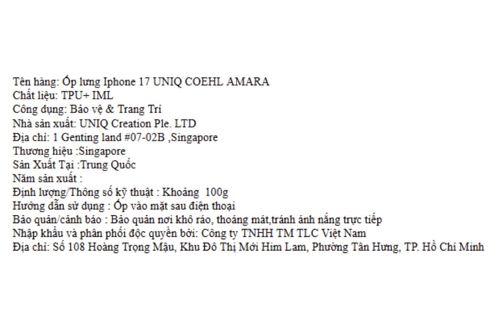 Ốp lưng MagSafe iPhone 17 TPU IML UNIQ AMARA Màu Trắng - Tím