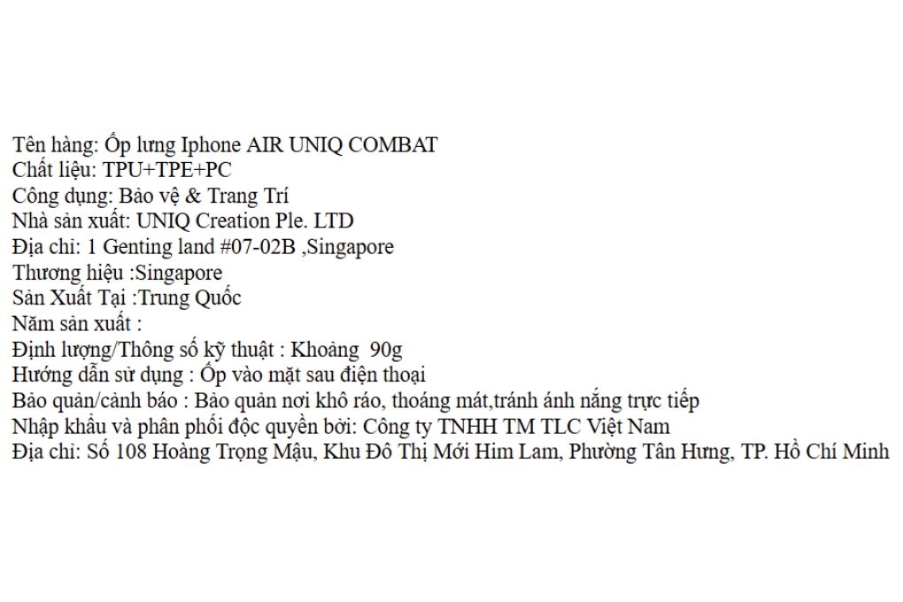 Ốp lưng MagSafe iPhone Air PC TPU TPE UNIQ COMBAT Màu Trắng