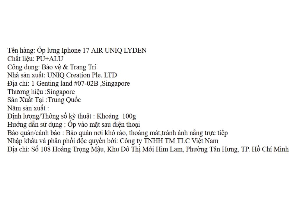 Ốp lưng MagSafe iPhone Air PU ALU UNIQ LYDEN Màu Đen