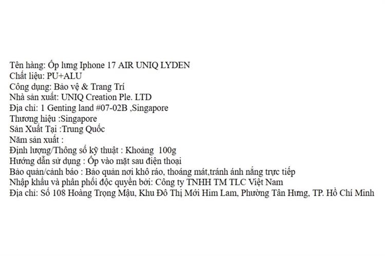 Ốp lưng MagSafe iPhone Air PU ALU UNIQ LYDEN Màu Nâu