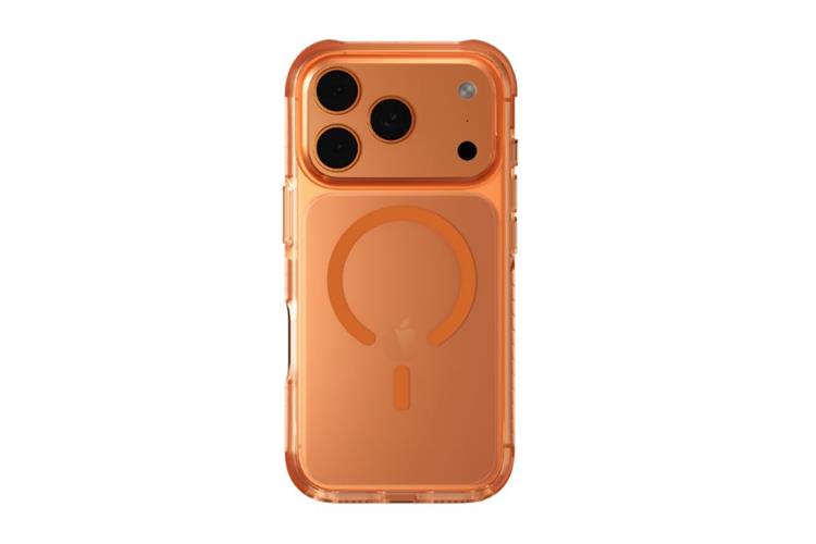 Ốp lưng MagSafe iPhone 17 Pro PC TPU TPE UNIQ COMBAT Màu Trắng - Cam