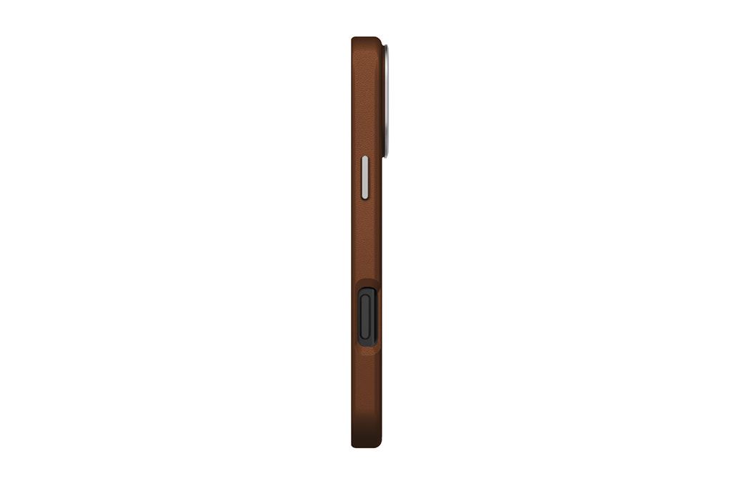 Ốp lưng MagSafe iPhone 17 Pro PU ALU UNIQ LYDEN Màu Nâu